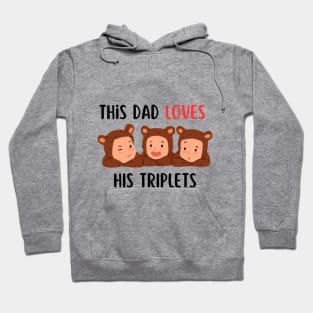 This dad loves his triplets Hoodie